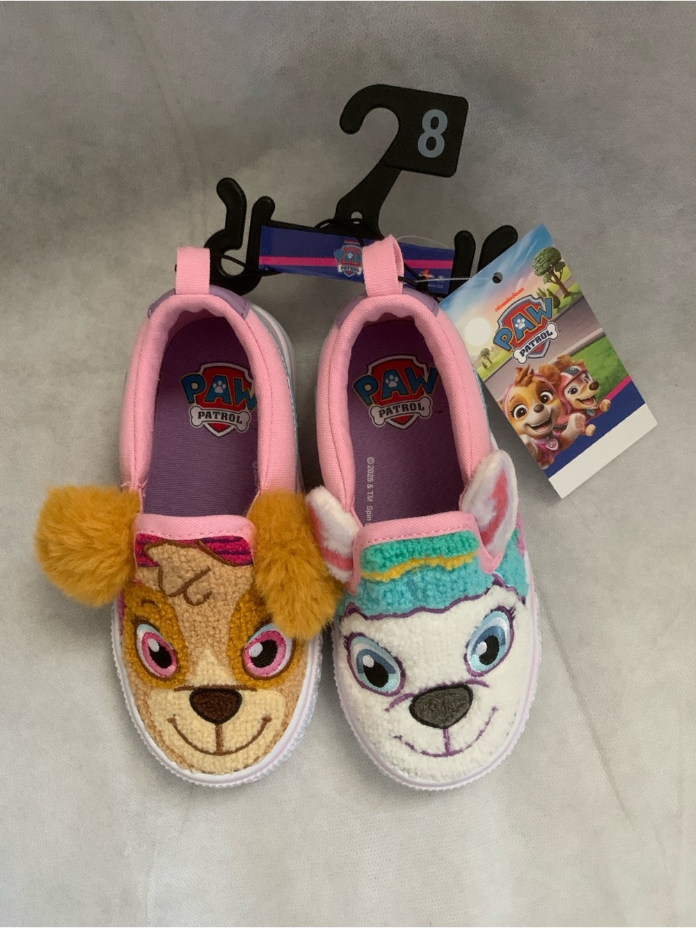 NWT Disney Paw Patrol Skye Everest Pink Fleece Toddler Girls Shoes Size 8